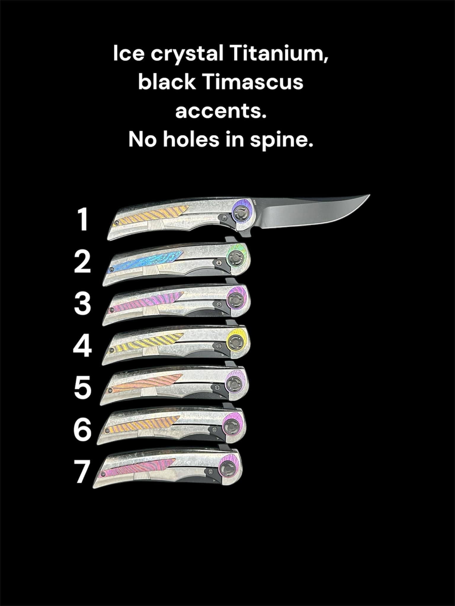 Tuya Allstar Persia-Iced Crystal Ti-no holes - TuyaKnife US Sales